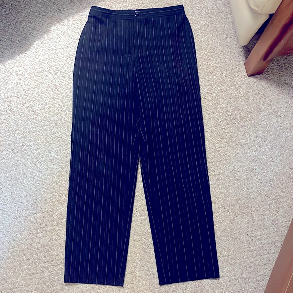 Women’s apt.9 black striped dotted purple dress pant